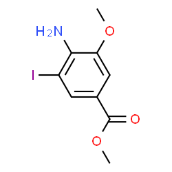 ChemSpider 2D Image | Methyl 4-amino-3-iodo-5-methoxybenzoate | C9H10INO3