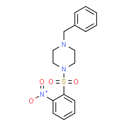 ChemSpider 2D Image | 1-BENZYL-4-(2-NITROBENZENESULFONYL)PIPERAZINE | C17H19N3O4S
