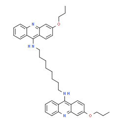 ChemSpider 2D Image | N,N'-Bis(3-propoxy-9-acridinyl)-1,8-octanediamine | C40H46N4O2
