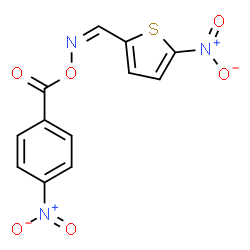ChemSpider 2D Image | (4-Nitrophenyl)({(Z)-[(5-nitro-2-thienyl)methylene]amino}oxy)methanone | C12H7N3O6S