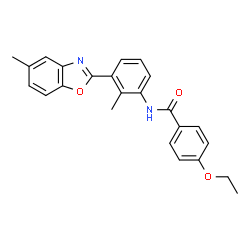 ChemSpider 2D Image | 4-Ethoxy-N-[2-methyl-3-(5-methyl-1,3-benzoxazol-2-yl)phenyl]benzamide | C24H22N2O3