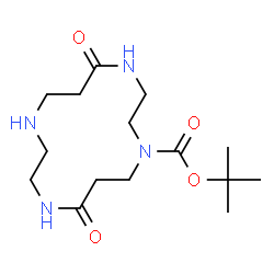 ChemSpider 2D Image | 2-Methyl-2-propanyl 5,12-dioxo-1,4,8,11-tetraazacyclotetradecane-1-carboxylate | C15H28N4O4