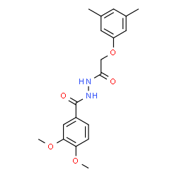 ChemSpider 2D Image | N'-[(3,5-Dimethylphenoxy)acetyl]-3,4-dimethoxybenzohydrazide | C19H22N2O5