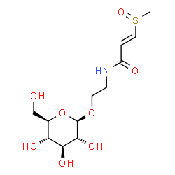 ChemSpider 2D Image | (2E)-N-[2-(beta-D-Glucopyranosyloxy)ethyl]-3-(methylsulfinyl)acrylamide | C12H21NO8S