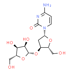 ChemSpider 2D Image | 2'-Deoxy-3'-O-beta-D-ribofuranosylcytidine | C14H21N3O8