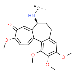 ChemSpider 2D Image | (7S)-1,2,3,10-Tetramethoxy-7-[(~14~C)methylamino]-6,7-dihydrobenzo[a]heptalen-9(5H)-one | C2014CH25NO5