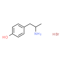 ChemSpider 2D Image | Hydroxyamphetamine hydrobromide | C9H14BrNO