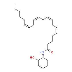 ChemSpider 2D Image | (5Z,8Z,11Z,14Z)-N-[(1S,2S)-2-Hydroxycyclohexyl]-5,8,11,14-icosatetraenamide | C26H43NO2