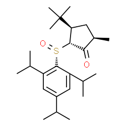 ChemSpider 2D Image | (2R,3R,5R)-5-Methyl-3-(2-methyl-2-propanyl)-2-[(R)-(2,4,6-triisopropylphenyl)sulfinyl]cyclopentanone | C25H40O2S