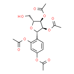 ChemSpider 2D Image | (1S)-2,3-Di-O-acetyl-1,4-anhydro-1-(2,4-diacetoxyphenyl)-D-ribitol | C19H22O10