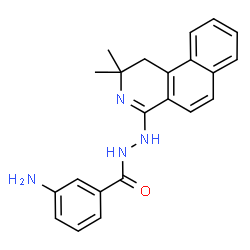 ChemSpider 2D Image | 3-Amino-N'-(2,2-dimethyl-1,2-dihydrobenzo[f]isoquinolin-4-yl)benzohydrazide | C22H22N4O