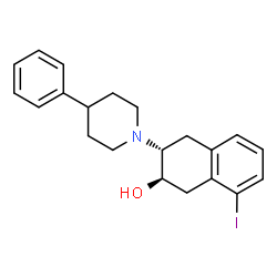 ChemSpider 2D Image | (2R,3R)-8-Iodo-3-(4-phenyl-1-piperidinyl)-1,2,3,4-tetrahydro-2-naphthalenol | C21H24INO