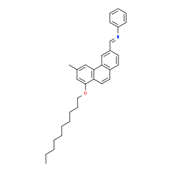 ChemSpider 2D Image | (E)-1-[8-(Decyloxy)-6-methyl-3-phenanthryl]-N-phenylmethanimine | C32H37NO