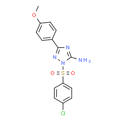 ChemSpider 2D Image | 1-[(4-Chlorophenyl)sulfonyl]-3-(4-methoxyphenyl)-1H-1,2,4-triazol-5-amine | C15H13ClN4O3S