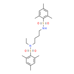 ChemSpider 2D Image | N-Ethyl-N-{4-[(mesitylsulfonyl)amino]butyl}-2,4,6-trimethylbenzenesulfonamide | C24H36N2O4S2