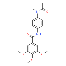 ChemSpider 2D Image | N-{4-[Acetyl(methyl)amino]phenyl}-3,4,5-trimethoxybenzamide | C19H22N2O5