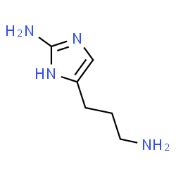 ChemSpider 2D Image | 4-(3-Aminopropyl)-1H-imidazol-2-amine | C6H12N4