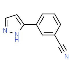 ChemSpider 2D Image | 3-(1H-Pyrazol-5-yl)benzonitrile | C10H7N3