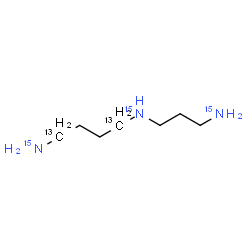 ChemSpider 2D Image | N-[3-(~15~N)Aminopropyl]-1,4-(1,4-~13~C_2_)butane(~15~N_2_)diamine | C513C2H1915N3