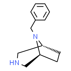 ChemSpider 2D Image | (1R,5S)-8-Benzyl-3,8-diazabicyclo[3.2.1]octane | C13H18N2