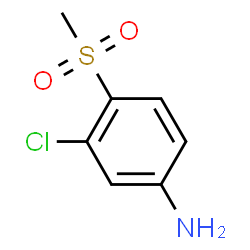 ChemSpider 2D Image | 3-Chloro-4-methylsulfonylaniline | C7H8ClNO2S