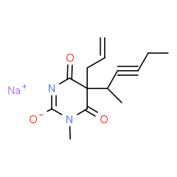 ChemSpider 2D Image | Methohexital sodium | C14H17N2NaO3