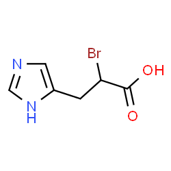 ChemSpider 2D Image | DL-α-Bromo-(5-imidazolyl)propionic acid | C6H7BrN2O2