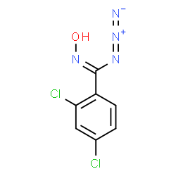 ChemSpider 2D Image | 2,4-Dichloro-N'''-hydroxybenzenecarboximidoyl azide | C7H4Cl2N4O