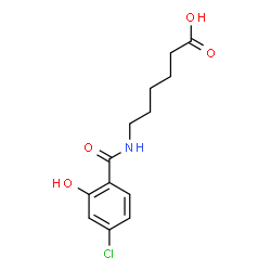 ChemSpider 2D Image | 6-[(4-Chloro-2-hydroxybenzoyl)amino]hexanoic acid | C13H16ClNO4