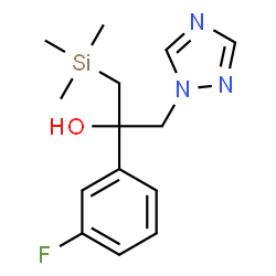 ChemSpider 2D Image | 2-(3-Fluorophenyl)-1-(1H-1,2,4-triazol-1-yl)-3-(trimethylsilyl)-2-propanol | C14H20FN3OSi