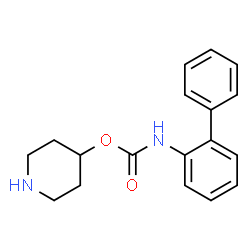 ChemSpider 2D Image | 4-Piperidinyl 2-biphenylylcarbamate | C18H20N2O2