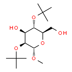 ChemSpider 2D Image | Methyl 2,4-bis-O-(2-methyl-2-propanyl)-alpha-D-mannopyranoside | C15H30O6