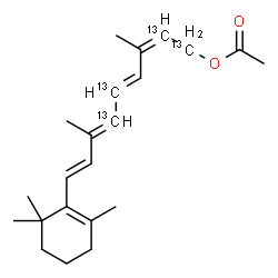 ChemSpider 2D Image | (13cis)-O~15~-Acetyl(10,11,14,15-~13~C_4_)retinol | C1813C4H32O2