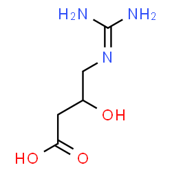 ChemSpider 2D Image | 4-Guanidino-3-Hydroxybutanoic Acid, (+/-)- | C5H11N3O3