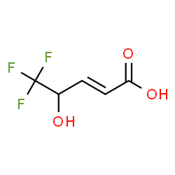 ChemSpider 2D Image | (2E)-5,5,5-Trifluoro-4-hydroxy-2-pentenoic acid | C5H5F3O3