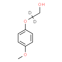 ChemSpider 2D Image | 2-(4-Methoxyphenoxy)(2,2-~2~H_2_)ethanol | C9H10D2O3