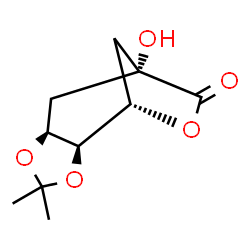 ChemSpider 2D Image | (1S,2S,6S,8R)-8-Hydroxy-4,4-dimethyl-3,5,10-trioxatricyclo[6.2.1.0~2,6~]undecan-9-one | C10H14O5