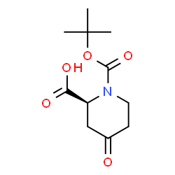 ChemSpider 2D Image | (2S)-1-Boc-4-oxopipecolic acid | C11H17NO5
