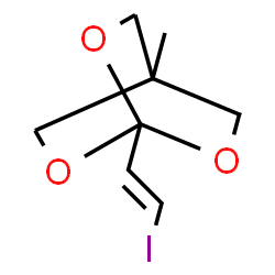 ChemSpider 2D Image | 1-[(E)-2-Iodovinyl]-4-methyl-2,6,7-trioxabicyclo[2.2.2]octane | C8H11IO3