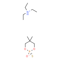 ChemSpider 2D Image | N,N-Diethylethanaminium 5,5-dimethyl-1,3,2-dioxaphosphinan-2-olate 2-sulfide | C11H26NO3PS
