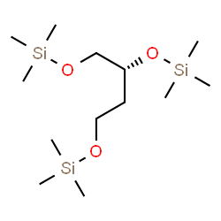 ChemSpider 2D Image | (5R)-2,2,9,9-Tetramethyl-5-[(trimethylsilyl)oxy]-3,8-dioxa-2,9-disiladecane | C13H34O3Si3