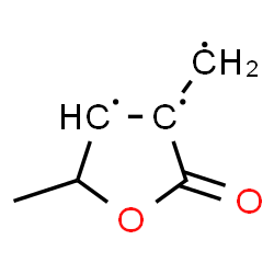 ChemSpider 2D Image | 3,5-dimethyl-5H-furan-2-one | C6H7O2