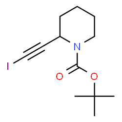 ChemSpider 2D Image | 2-Methyl-2-propanyl 2-(iodoethynyl)-1-piperidinecarboxylate | C12H18INO2