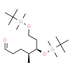 ChemSpider 2D Image | (4S,5R)-5,7-Bis{[dimethyl(2-methyl-2-propanyl)silyl]oxy}-4-methylheptanal | C20H44O3Si2