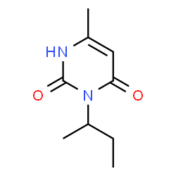 ChemSpider 2D Image | 3-sec-butyl-6-methyluracil | C9H14N2O2
