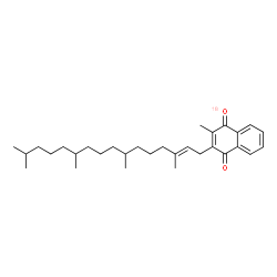 ChemSpider 2D Image | 2-Methyl-3-[(2E)-3,7,11,15-tetramethyl-2-hexadecen-1-yl]-1,4-naphthalene(1-~18~O)dione | C31H46O18O