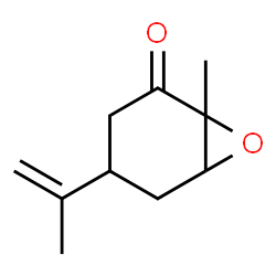 ChemSpider 2D Image | 4-Isopropenyl-1-methyl-7-oxabicyclo[4.1.0]heptan-2-one | C10H14O2