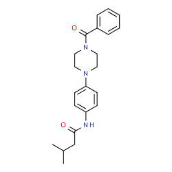 ChemSpider 2D Image | N-[4-(4-Benzoyl-1-piperazinyl)phenyl]-3-methylbutanamide | C22H27N3O2