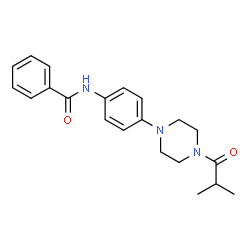 ChemSpider 2D Image | N-[4-(4-Isobutyryl-1-piperazinyl)phenyl]benzamide | C21H25N3O2