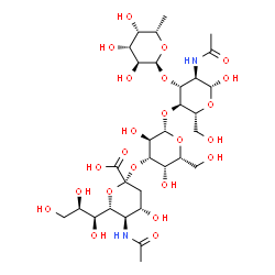 ChemSpider 2D Image | (6R)-5-Acetamido-3,5-dideoxy-6-[(1S,2R)-1,2,3-trihydroxypropyl]-beta-L-threo-hex-2-ulopyranonosyl-(2->3)-beta-D-galactopyranosyl-(1->4)-[6-deoxy-alpha-L-galactopyranosyl-(1->3)]-2-acetamido-2-deoxy-be
ta-D-glucopyranose | C31H52N2O23